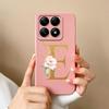 Liquid Soft Silicone Bumper For Xiaomi 14T Pro 5G 14 T Cover Pretty 26 Flower Letters Cases Anti Drop Housing Phone Shell Fundas