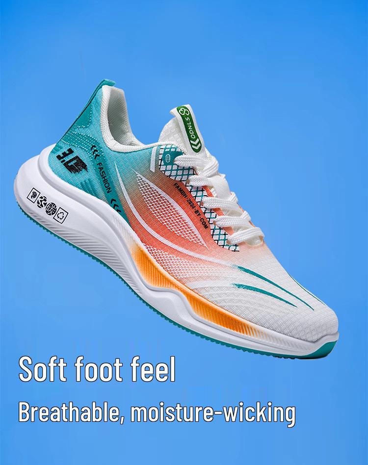 2025 Spring/Summer Flyknit Casual Lightweight Men's Running Shoes with Soft Sole
