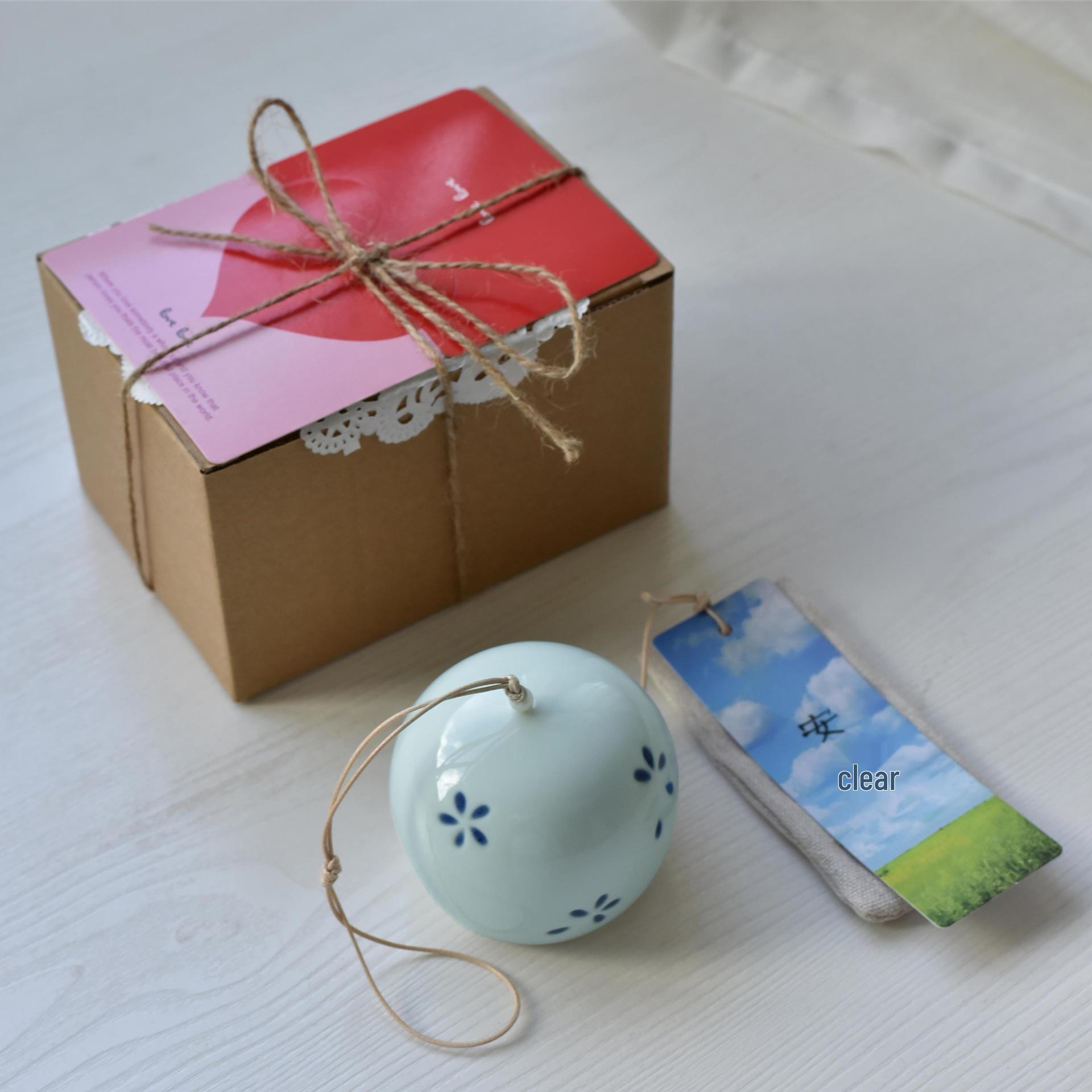 

Handmade Japanese Wafuu Ceramic Wind Chime Pendant: Creative Birthday Gift & Home Decoration Ornament