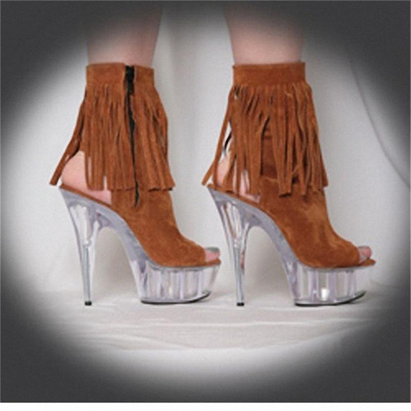 

Прямые продажи 20 см очень высокие каблуки, тонкие каблуки, высокая кисточка, низкие сапоги, туфли и ботинки 46 светло-коричневого