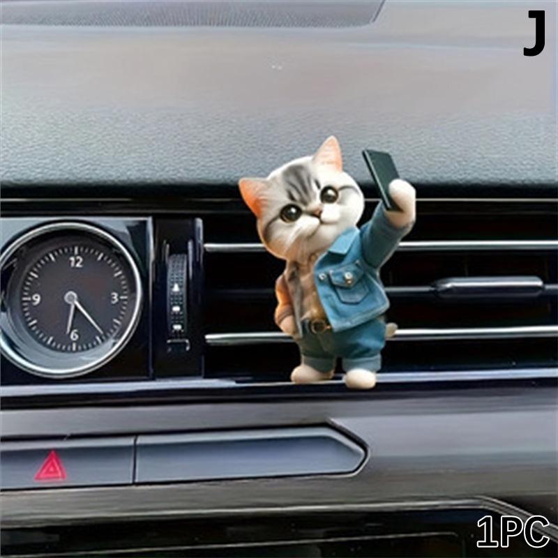 

Милий Кіт І Собака Кліп для Дефлектора Повітря Акриловий Декоративний Кліп для Ароматерапії Компактний Дизайн для Аксесуарів Інтер єру Автомобіля