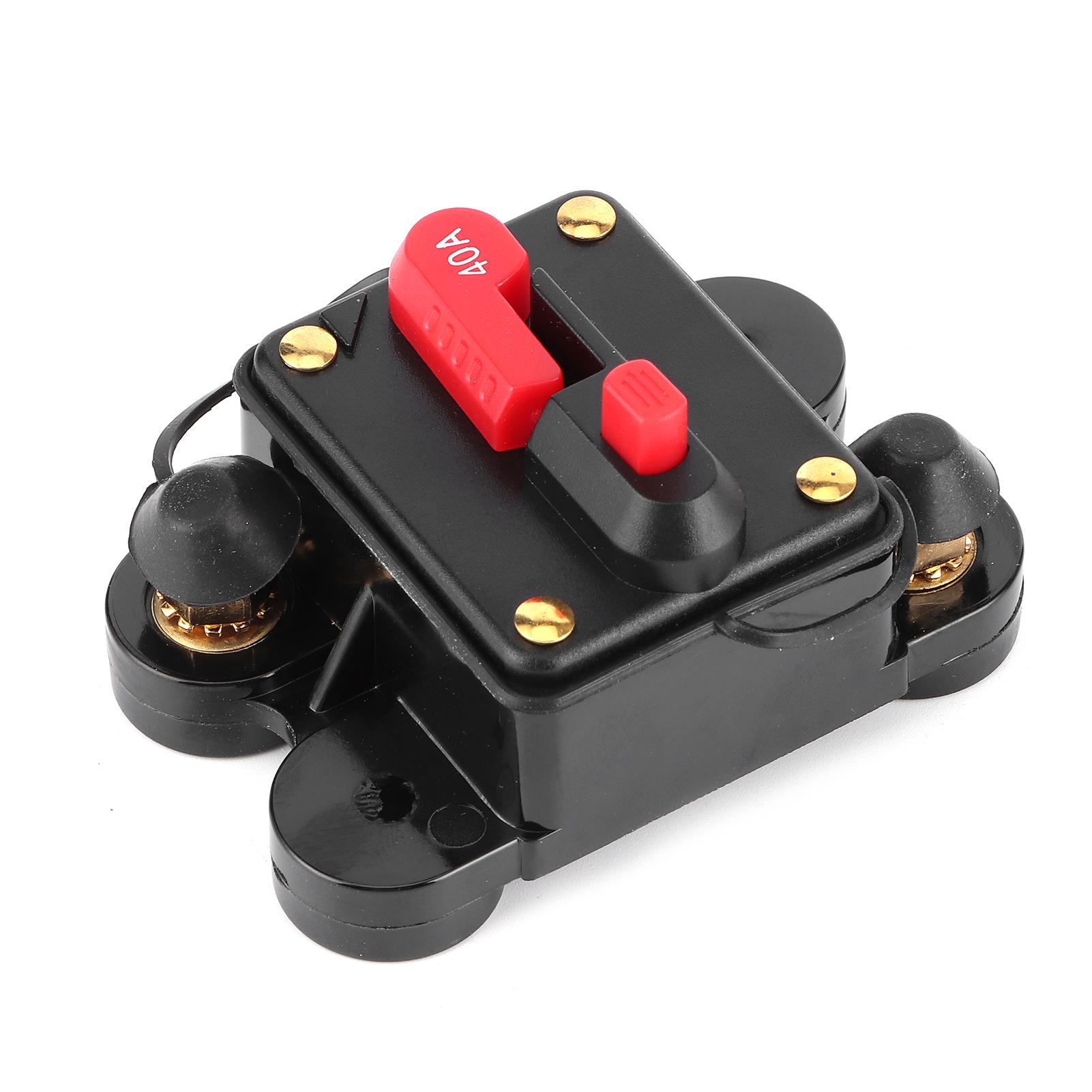 

Car Audio System Fuseholder Automatic Circuit Breaker 12V‑24V DC Auto Boat Stereo Protection30A, 78x51x38mm 40A