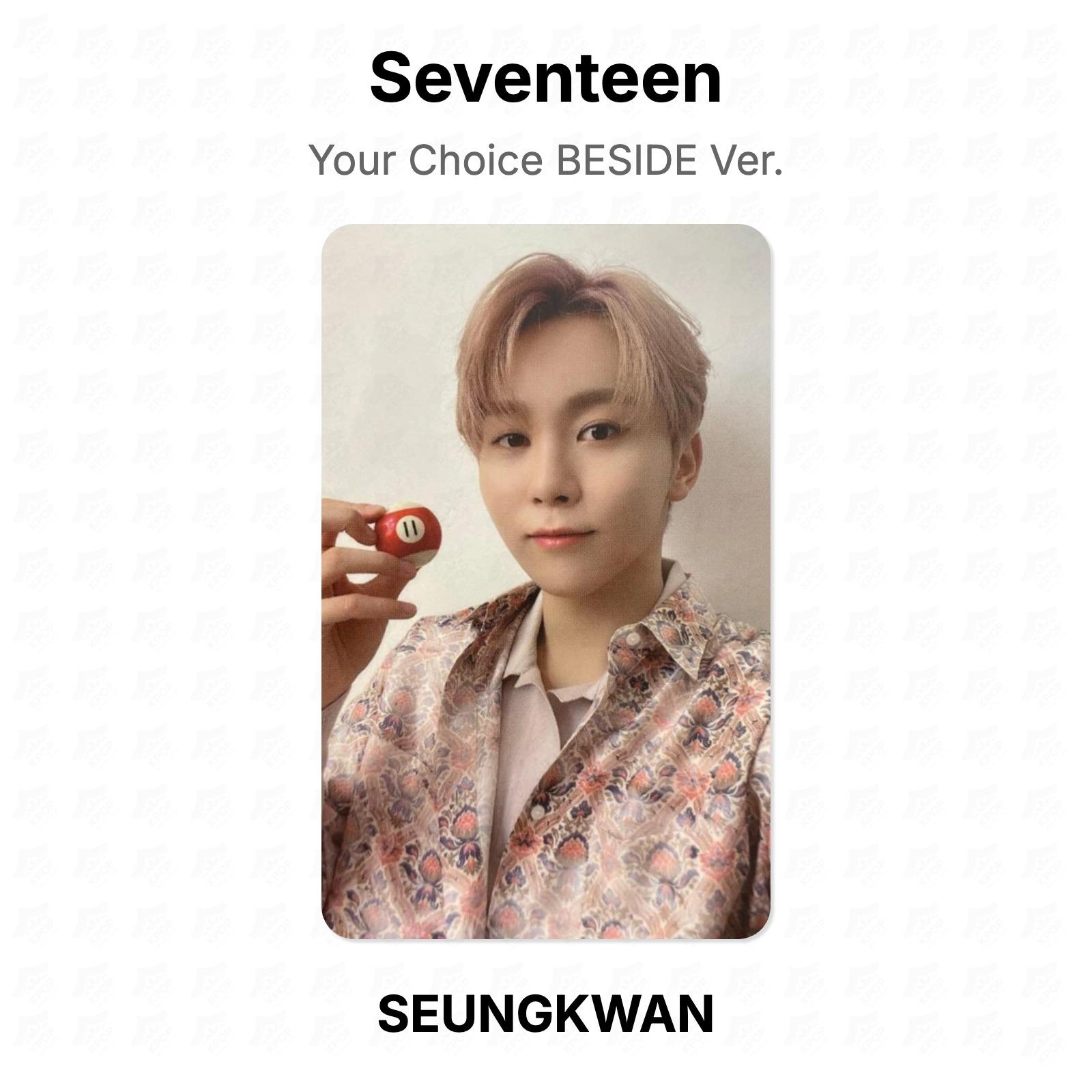Seventeen Your Choice Версия BESIDE. Официальная фотокарта SEUNGKWAN white