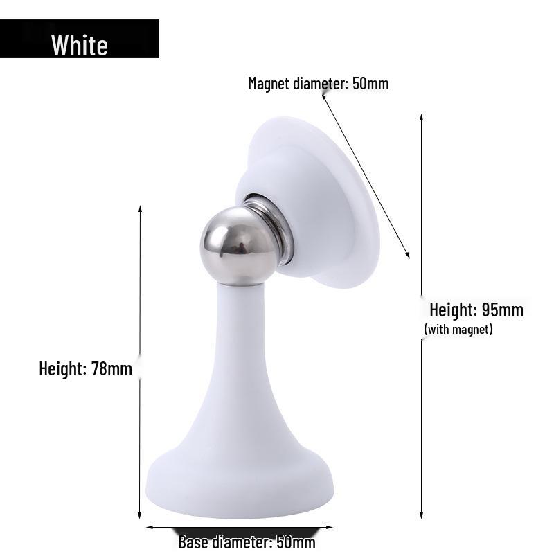 Stainless Steel Magnetic No-Drill Door Stopper - Silent, Anti-Collision, Bedroom & Bathroom Door Bumper