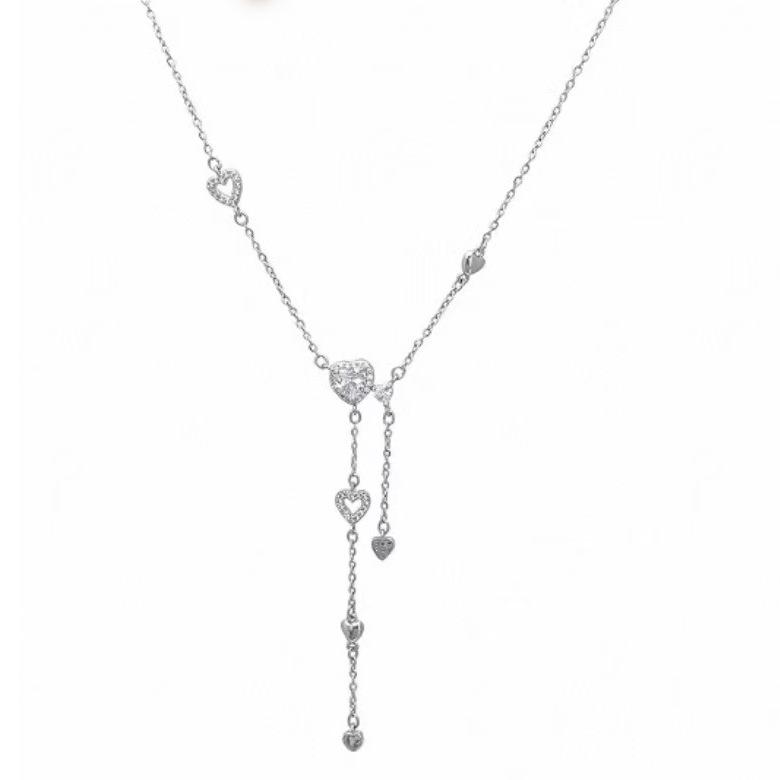 

Серебряная Никелированная и Позолоченная Звездная Цепочка на Ключицы с Блестящей Кисточкой – Уникальное Ожерелье-Сердце «Галактическая Любовь» для Женщин