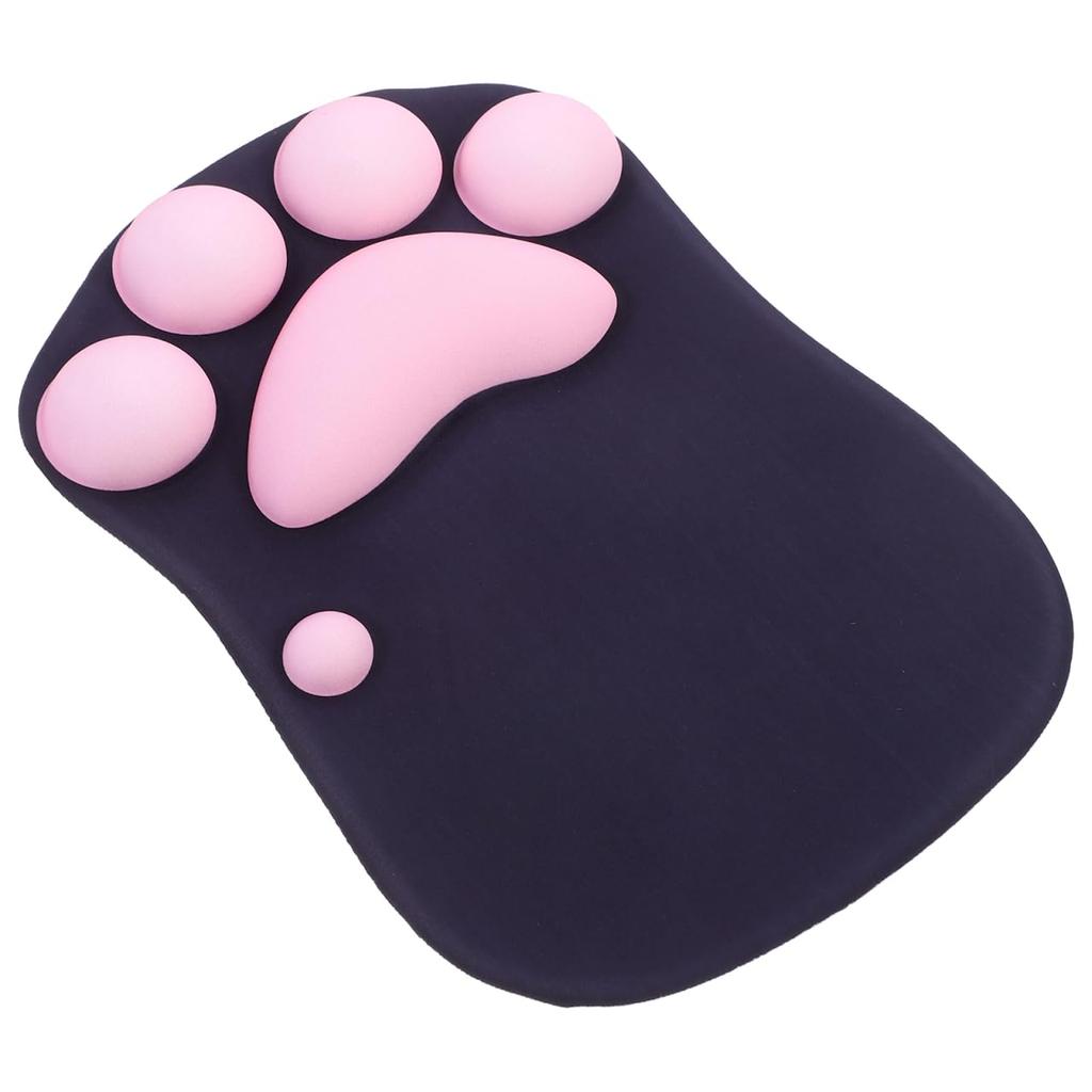 KESYOO Mouse Pad Wrist Cushion Paw Cat Wrist Rest Cute Cat Paw Ergonomic Comfortable Wrist Arm Rest Durable Sakura Pink 270x200mm Anti-Slip