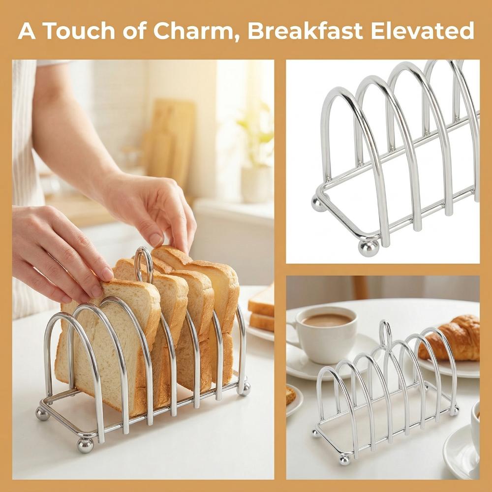 Easy To Clean Bread Rack Durable Bread Holder Carry Stand Toast Rack  Kitchen Organizer