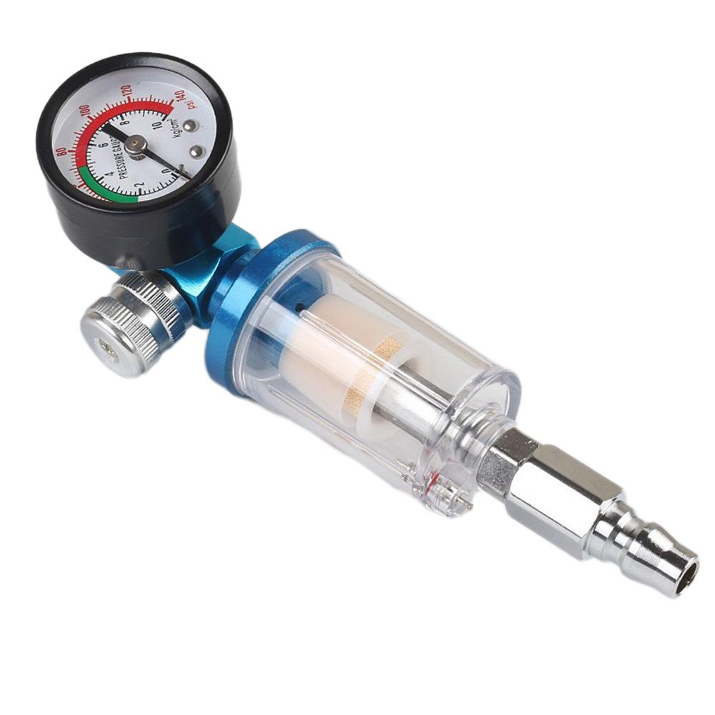 1 Stück Luftregler-Manometer Inline Öl-Wasserabscheider Filter Pneumatische Werkzeuge Für Airbrush Sprüh-Luftregler-Manometer Zubehör