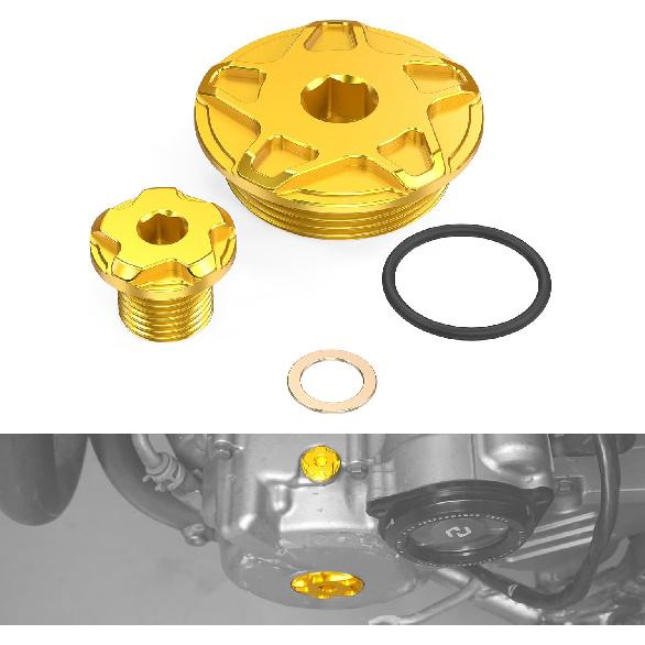 NICECNC Black Engine Timing Plugs Bolts Compatible with Suzuki DRZ400 DRZ400E DRZ400S DRZ400SM 2000-2024 See Fitment 09259-36016-20H 09248-14011