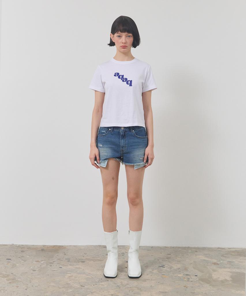 Eikyueikyuhauseukeulleob Oblique T-Shirt [White]