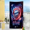 Galactic Bayern Munich Crest Customize Text Beach Towel High Absorbency & Quick-Dry Perfect for Traveling Yoga Camping and Swimming