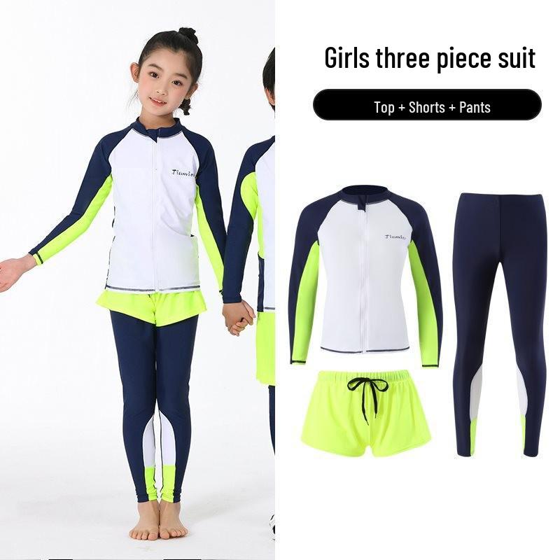 Fato de Mergulho de Manga Comprida para Pais e Filhos para Surf e Proteção Solar