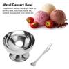 Metal Pudding Cups, 4 Ice Cream Bowls, Stainless Steel Space-Saving for Parties