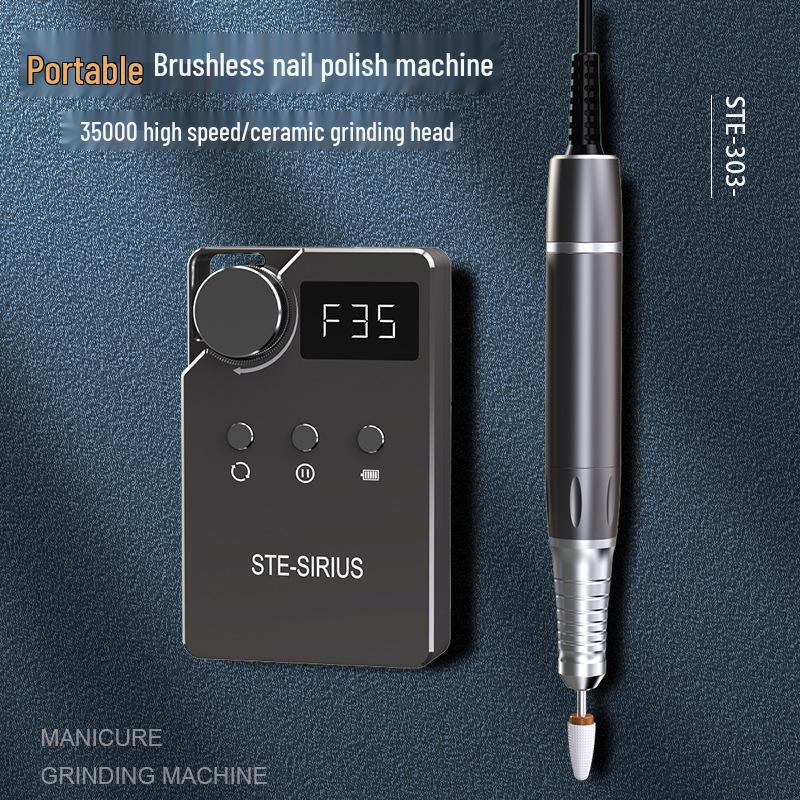 

Professional Rechargeable Portable Nail Drill Kit - Brushless Grinding, Cuticle & Nail Removal with Display