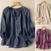 Spring Summer Loose Casual Women Shirt New Large Size Casual Solid Color Tops Loose Buttons Tops Fashion Elegant Office Ladies Clothing