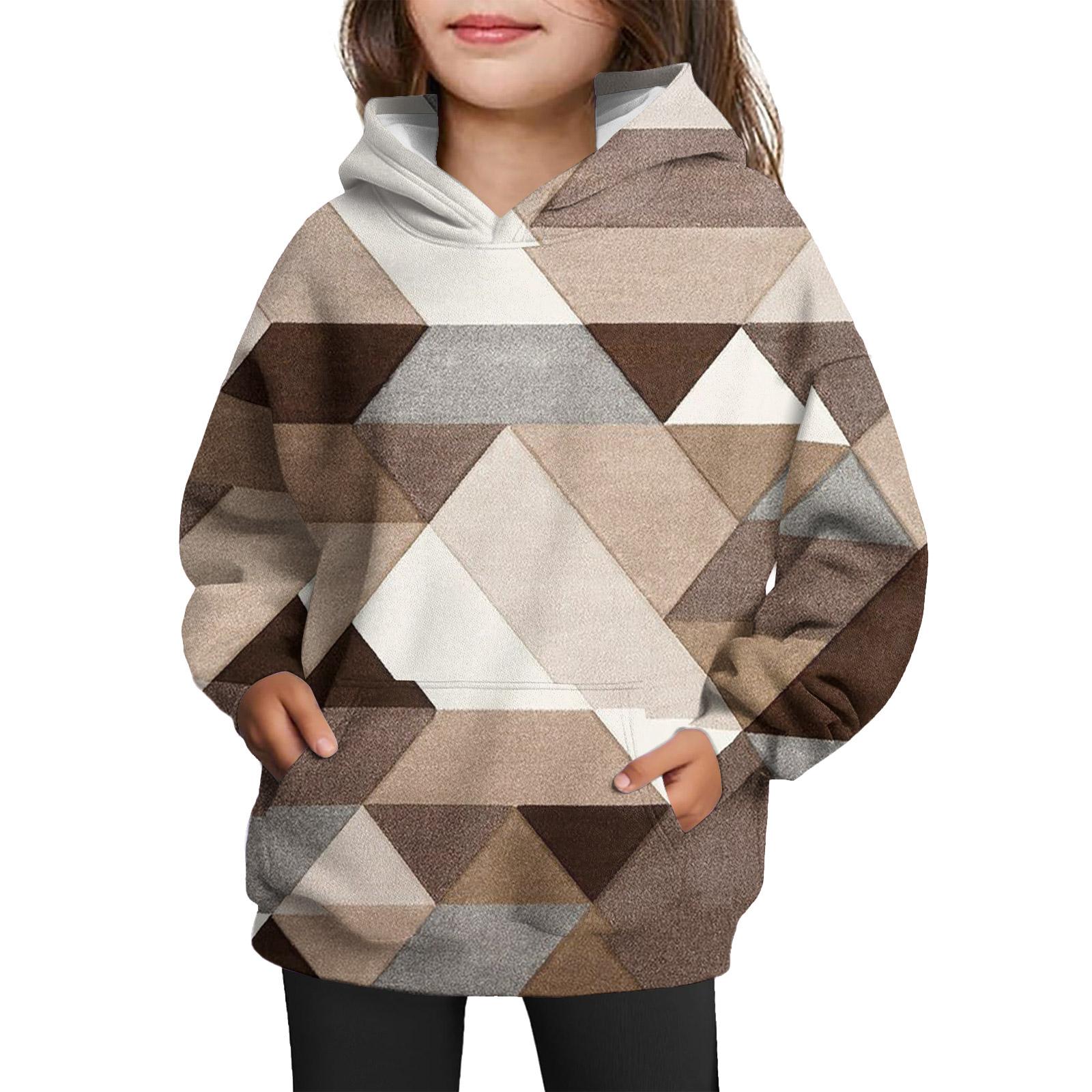 

Худи для девочек с принтом тай-дай - Пуловер с принтом 90 коричневый