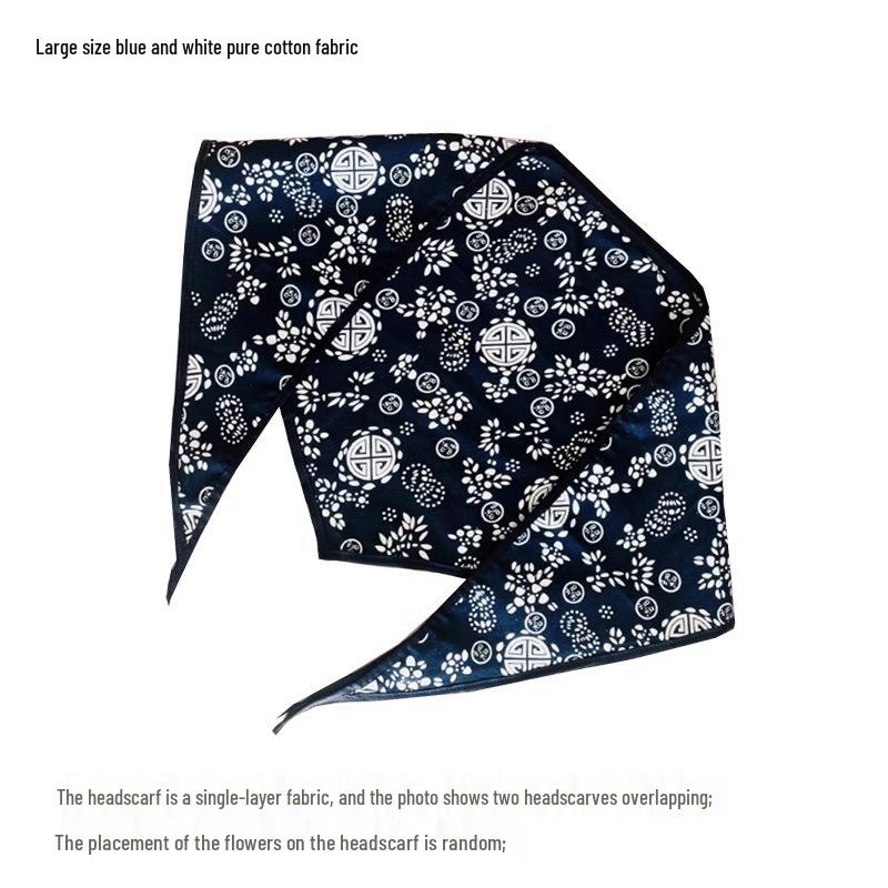 Nordöstliches ethnisches florales Bandana: Dreieckstuch für Errenzhuan Hip Hop-Aufführung