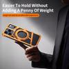 Orange Aluminium Alloy Metal Case For iPhone 17 Pro Max 16 15 14 Rotation Bracket Hollow Out Magnetic Metal Shockproof Cover