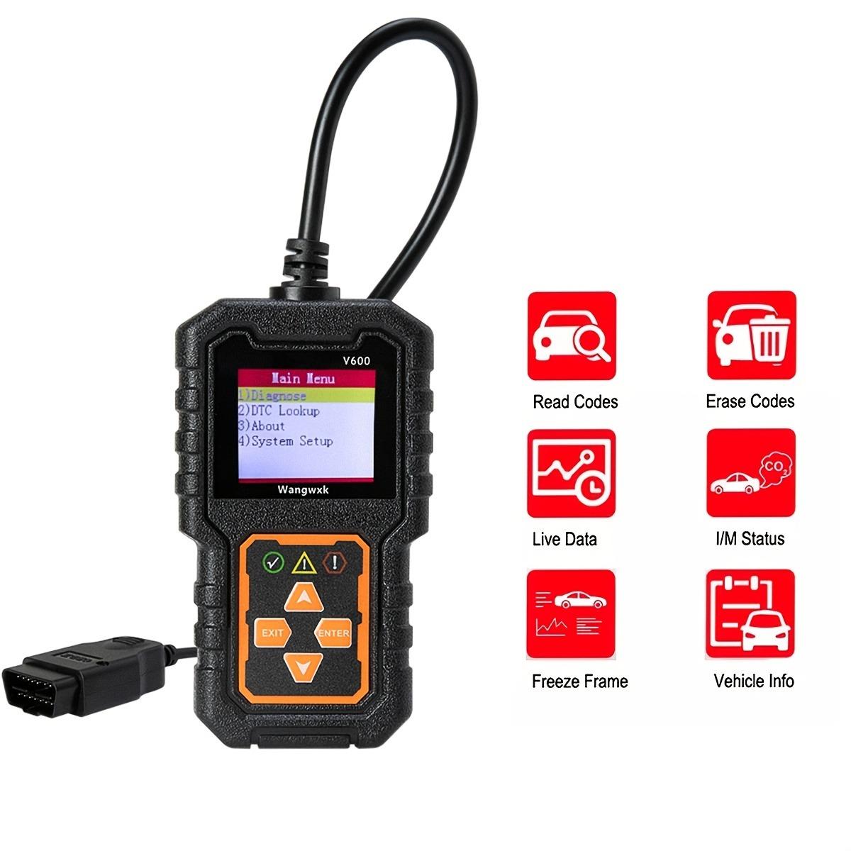 V600 Automotive Fault Diagnosis Instrument Ob2 Clear Fault Code Diagnostic Scanning Tool Universal Edition чёрный