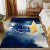 Ever-ton Football Club Crest Printed Office Carpet Chair Cushion  Entryway Rug, Rugs for Living Room, Bedroom Christmas gifts