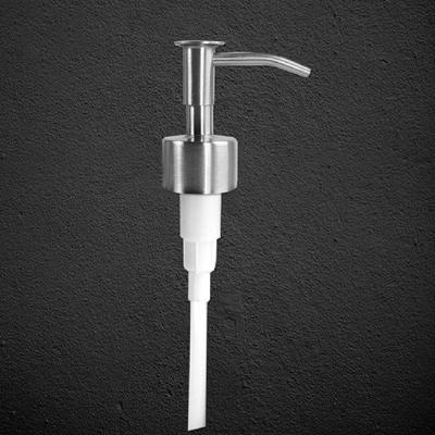 Durable Stainless Steel Soap Pump Head Reusable 28 Thread Liquid Lotion Dispenser Head Replaceable Press Nozzle