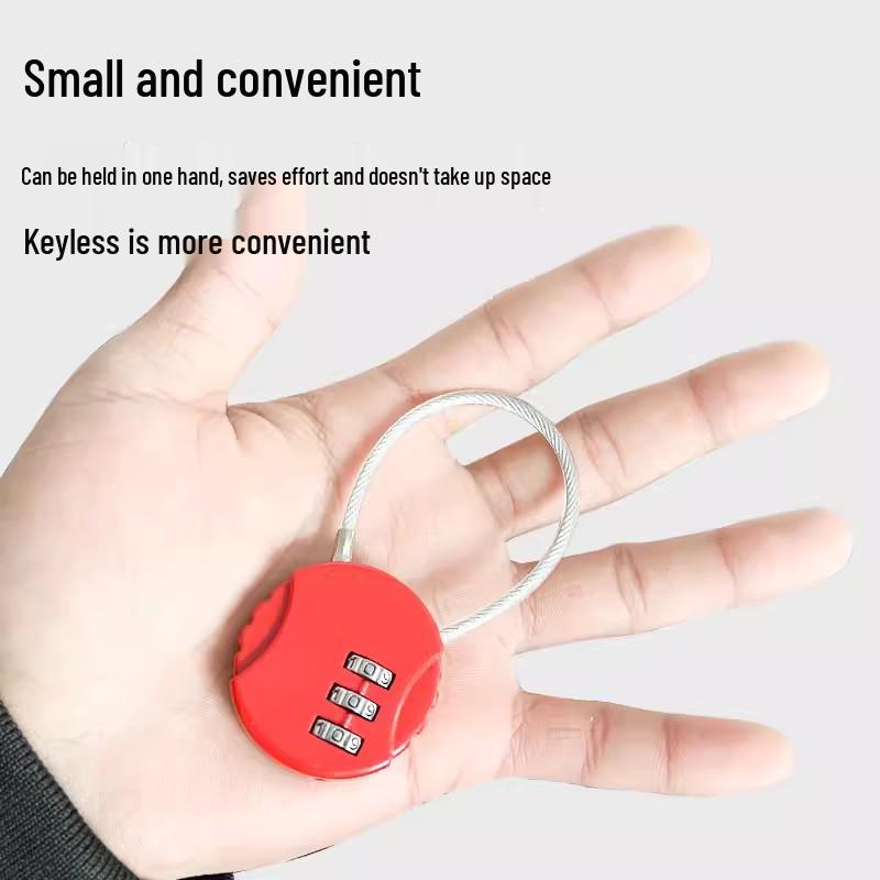 Mini Steel Wire Padlock for Gym, Backpack, Luggage, and Helmet