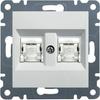 Hager Lumina White - Computer Socket X2