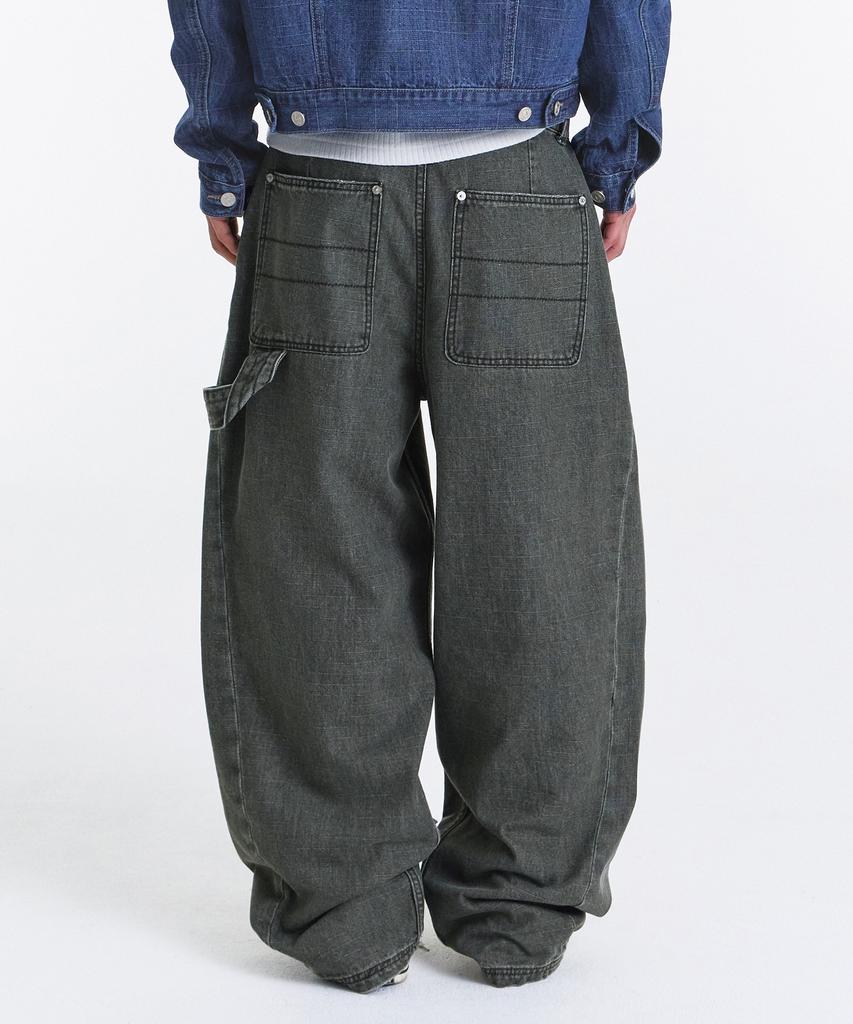 Gicheol Vintage Double Knee Work Pants (Khaki)