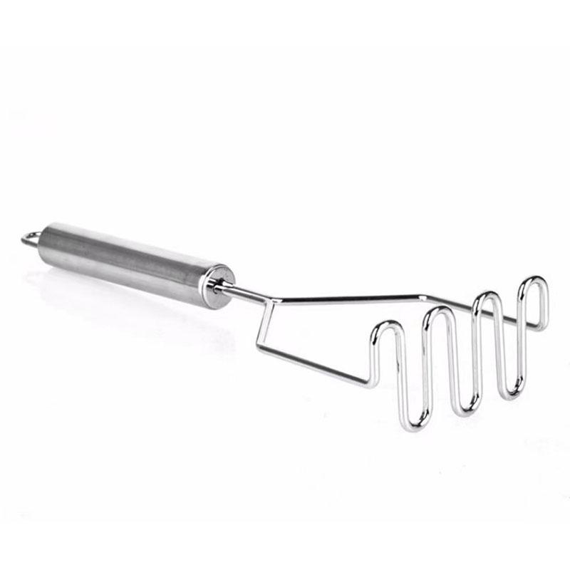Wave-shaped Stainless Steel Potato Masher Kitchen Tool Potato Presser Crusher for Mashing Potatoes Food Crusher