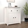 Day and Night - Day and Night Solid White Pine Wood Sideboard 70x35x80 Cm