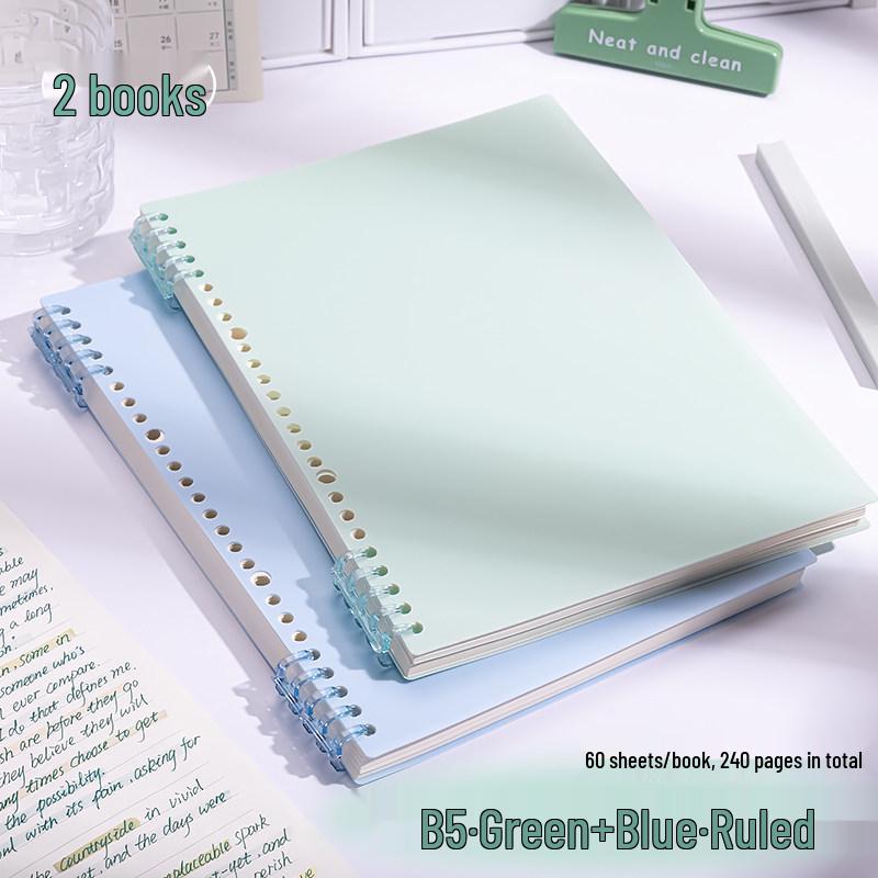 Morandi Colors Detachable Coil Notebook - B5, A4, A5 - Student-Friendly, High-Quality Loose-Leaf Design