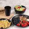 Wheatstraw Dinnerware Set Camping Plates Cups and Bowls Set Sturdy Stackable Silverware Utensil for Indoor Travel Home Apartment
