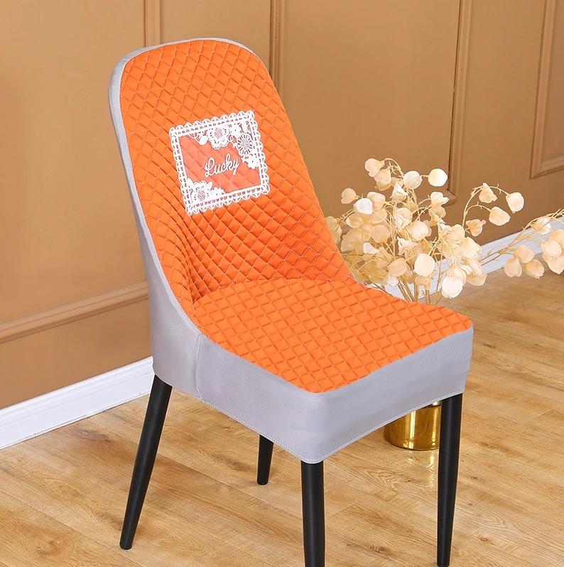 1pcs Seat Slipcovers for Dining Room Home Decor Thickened Curved Backrest Chair Cover Special-shaped Cover Cushion Cover