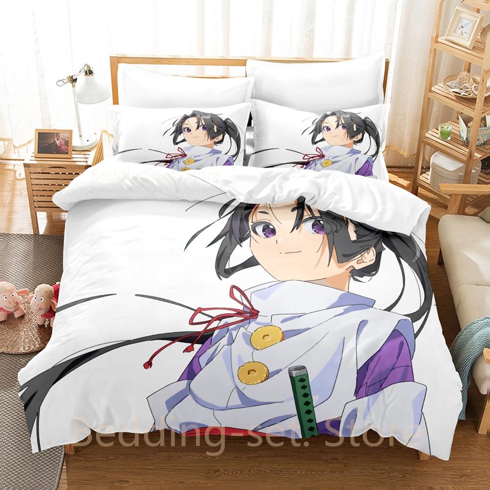 

Пододеяльник Набор постельного белья «Неуловимый самурай» Односпальный, Полуторный, Двуспальный, Евро, King Size Набор для кровати Взрослая спальня Комплекты с пододеяльником Аниме Постельное белье Comforter (quilt)-EU Single(135*200cm)3pcs