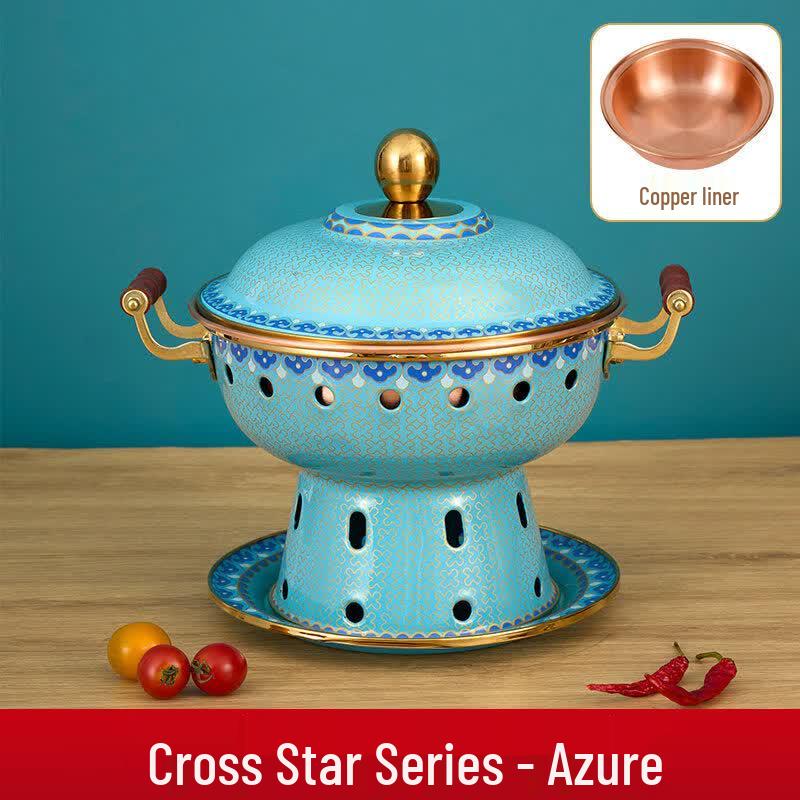 Thickened Cloisonné Copper Personal Hot Pot