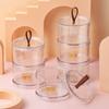 Practical Plastic Food Storage Box Round Clear Nut Coffee Bean Jar Keep Fresh with Lid Cereal Grain Organizer for Home