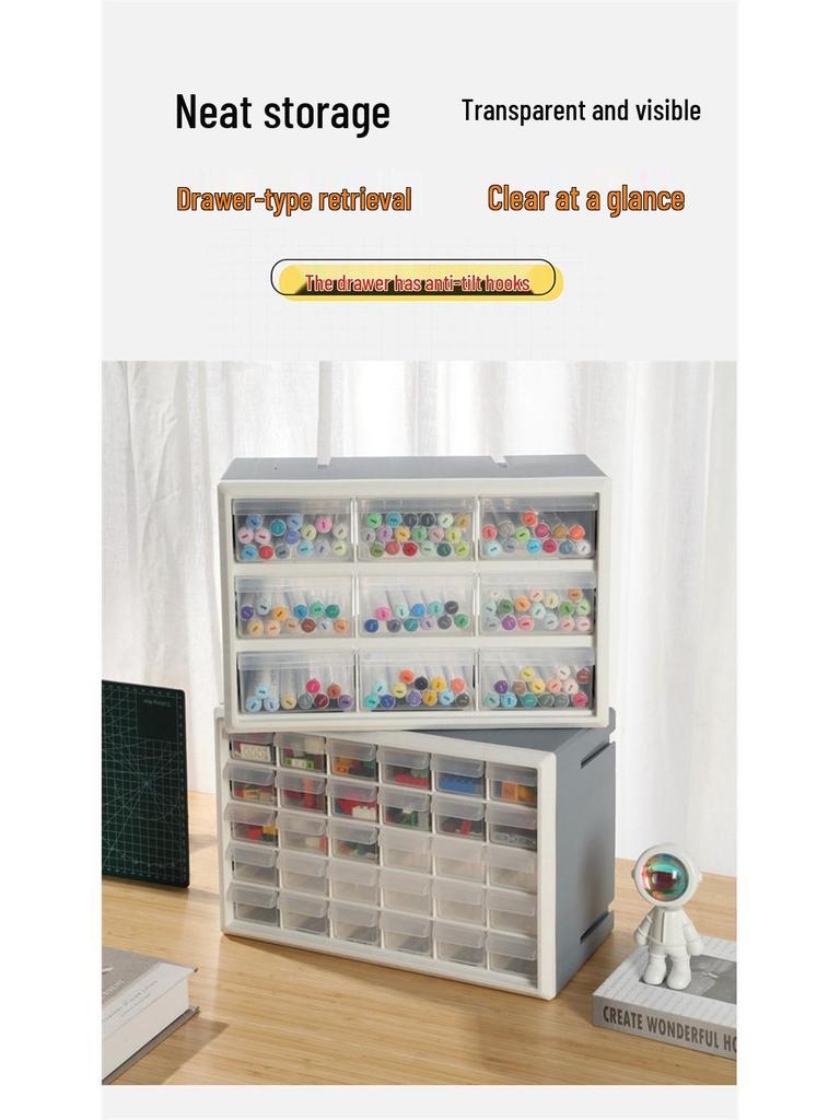 Combinable Drawer-Style Compartment Box for Screws, Parts, Building Blocks, and Electronics