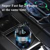 300W Fast Charging Adapter 2 Port USB Car Charger LED Digital Display For IPhone IPad Oneplus OPPO Car Accessorie