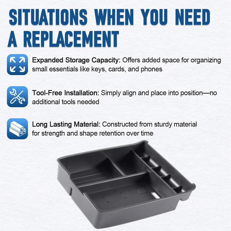 Car Center Console Organizer Tray Armrest Storage Box ABS For Toyota Highlander Kluger 2008 2009 2010 2011 2012 2013