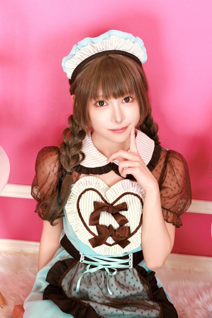 Clearstone Halloween Chocolate Mint Heart Maid Cosplay Green Costume,
