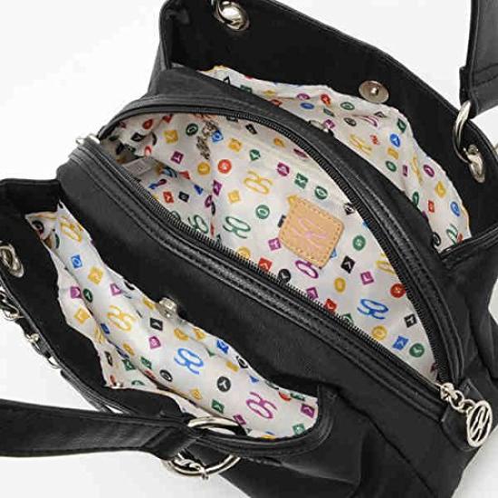 Savoy Damen Handtasche SM085401 Schwarz + Handtuch