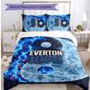 Everton Fotball Trykt 3-delt Sengetøysett, Komfortabelt Hudvennlig Soverom Dynebetrekksett