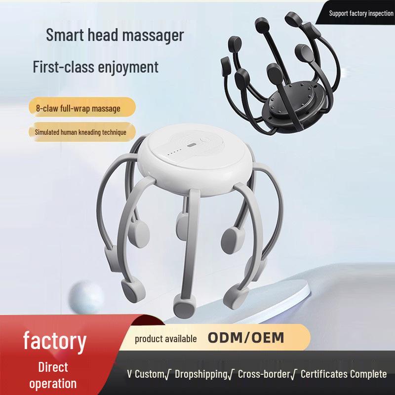 Multi-Functional Electric Head Massager: Vibration, Relaxation, Meridian Dredging Claw