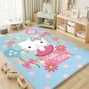Cute Hello Kitty Cartoon Print Rug, Non-slip and Stain-resistant, Perfect for Bedroom and Living Room Home Decor.