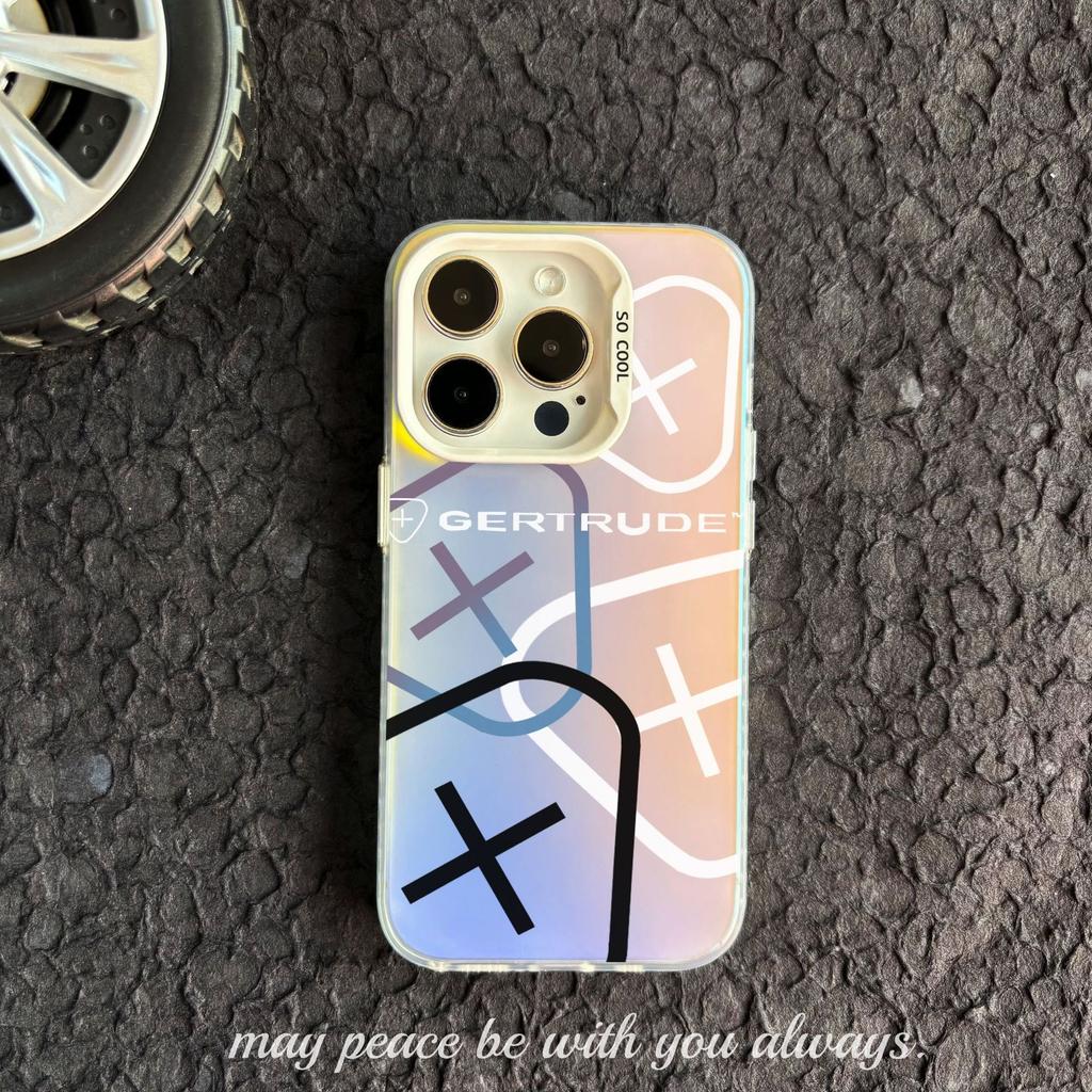 Trendy Designer PC Phone Case for iPhone 7 8 XR XS 11 12 13 14 Mini 15 16 Plus Pro Max-Coque Gertrude with Stylish Hulls