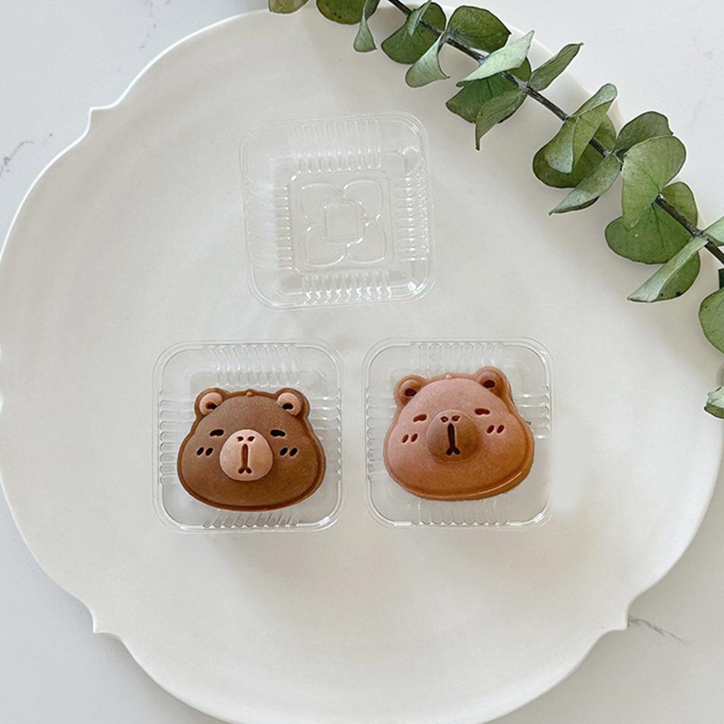 Creative Silicone Mooncake Baking Stamp Durable ABS Plastic Capybara Shaped Mooncakes Molds for Culinary Enthusiasts
