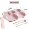 Conjunto de Jantar Infantil Rosa de Palha de Trigo Nórdico