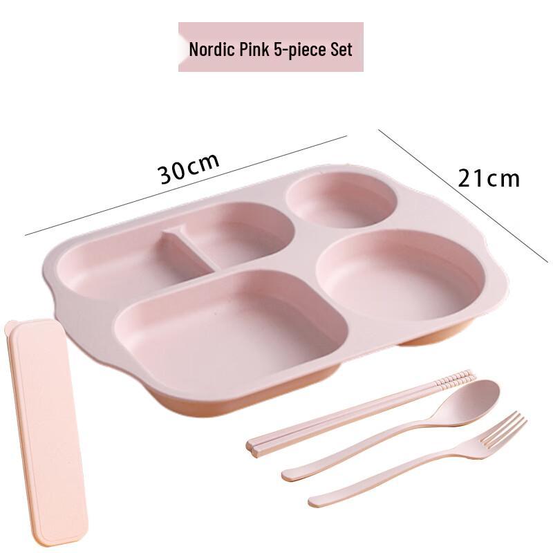 Nordic Wheat Straw Kids Divided Dinner Plate