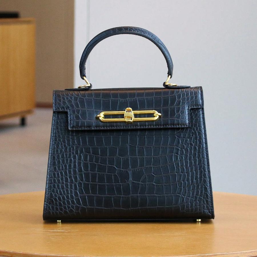 High-end Fashion Retro Crocodile Leather Women's Bag Multi-functional Handbag for OL Businesswoman Boston Bag