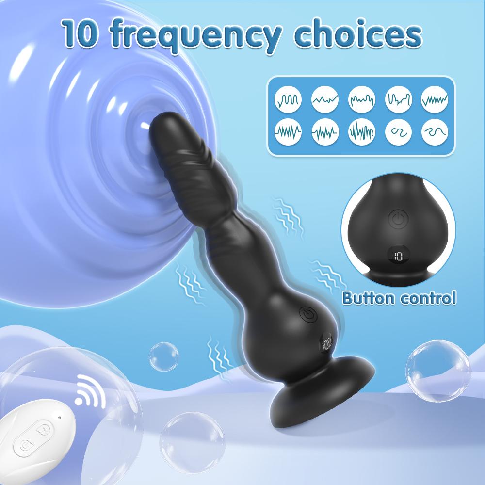 Vibrating Anal Beads for Men Women Anal Vibrator Prostate Massager Anal Balls Butt Plug Men Soft Silicone Masturbator